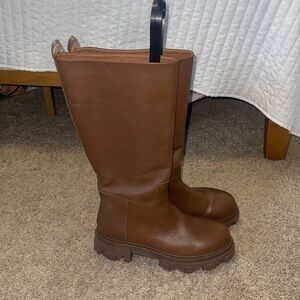 Steve Madden Priority Tall Cognac Boots Size 11
